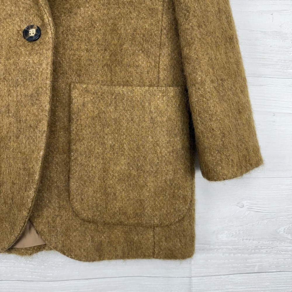 Madewell Boucle Larsen Blazer XS Toffee Brown Wool Alpaca Blend Single‎ Breasted - Picture 5 of 16